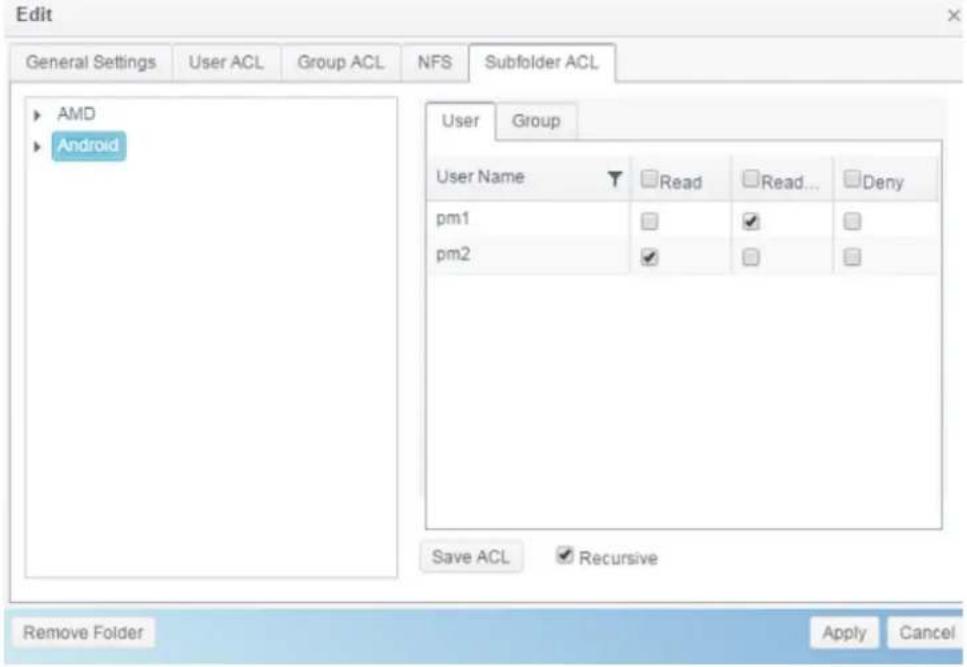 Thecus N2810 - Subfolder ACL: - 1