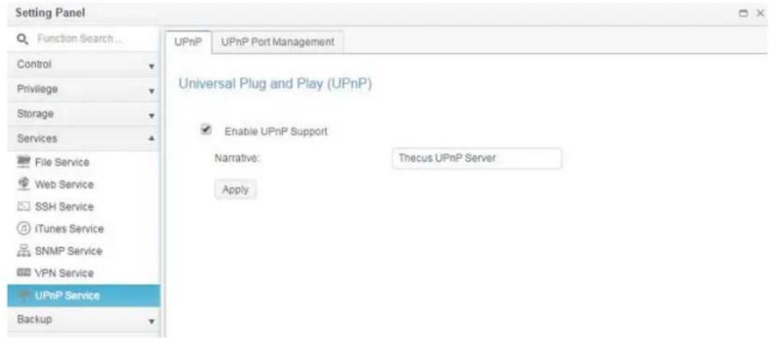 Thecus N2810 - UPnP - 1