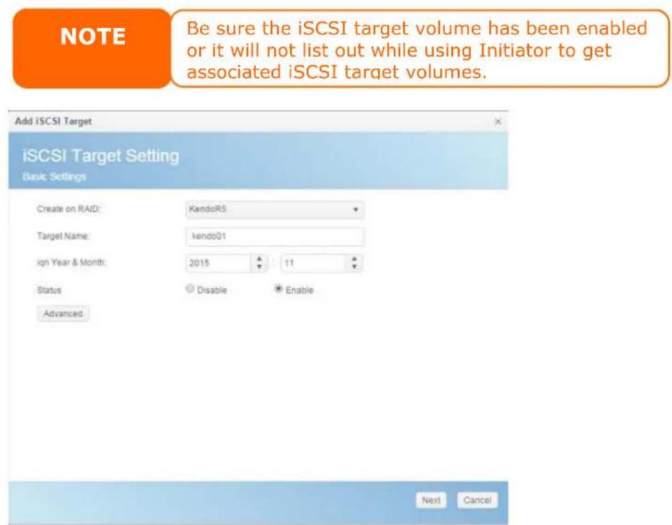 Thecus N2810 - Add iSCSI Target - 2