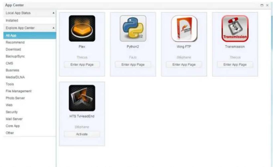 Thecus N2810 - App Center - 2