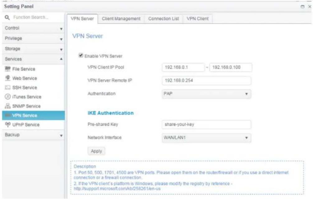 Thecus N2810 - VPN Server - 1