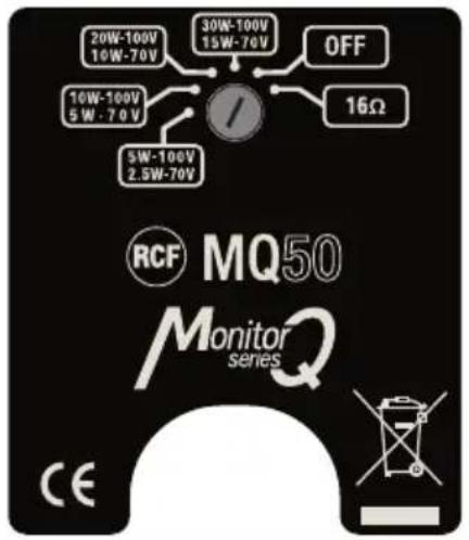 RCF MQ 50 - Per evitare il rischio di shock elettrici, non collegare il diffusore con l'amplificatore acceso. - 3