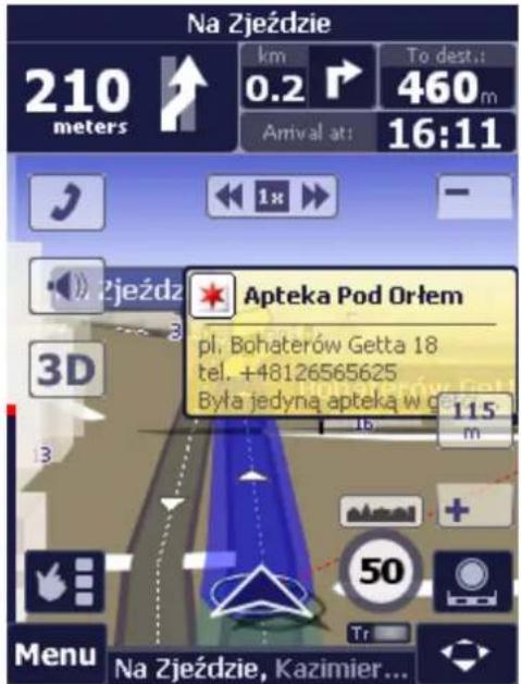 AutoMapa 6.8 - Inform about interesting places in the vicinity: - 2
