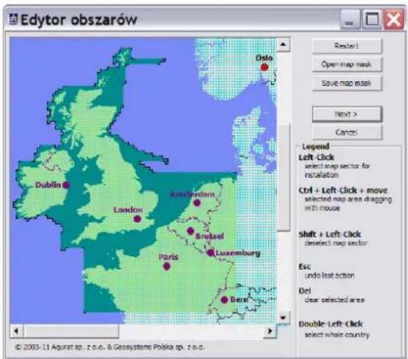 AutoMapa 6.8 - Selecting map area for installation - 2