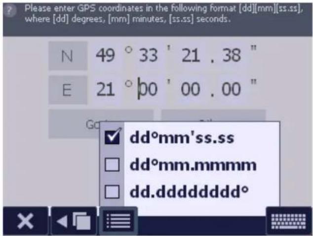 AutoMapa 6.8 - Searching by geographic coordinates - 1