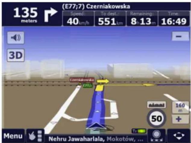 AutoMapa 6.8 - System layout and operation in navigation mode - 1