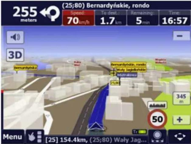 AutoMapa 6.8 - System layout and operation in navigation mode - 2