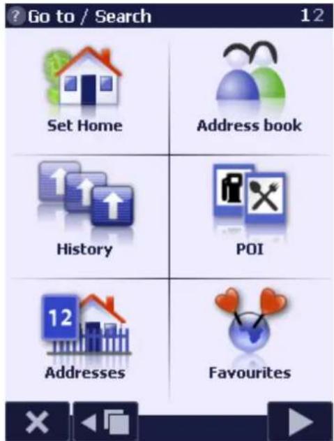 AutoMapa 6.8 - "Go to" menu and selecting destinations - searching for addresses and objects... 2 - 1