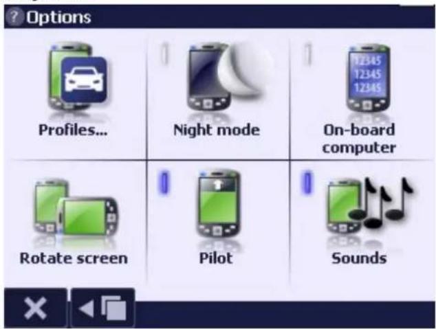 AutoMapa 6.8 - Options menu - 1