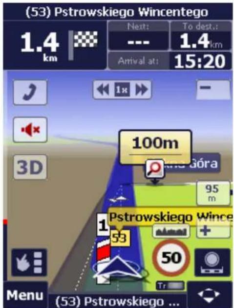AutoMapa 6.8 - Inform about interesting places in the vicinity: - 1