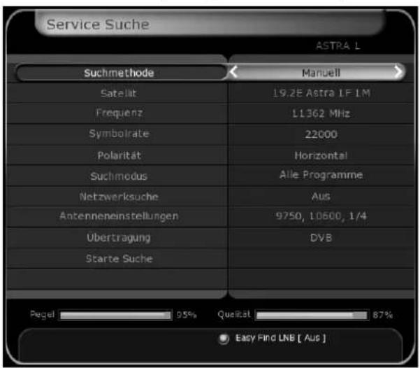 Arcon Titan 1010 HDTV - Programmsuche: - 2