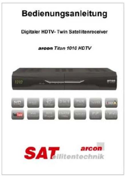 Arcon Titan 1010 HDTV - Mitgeliefertes Zubehör - 1