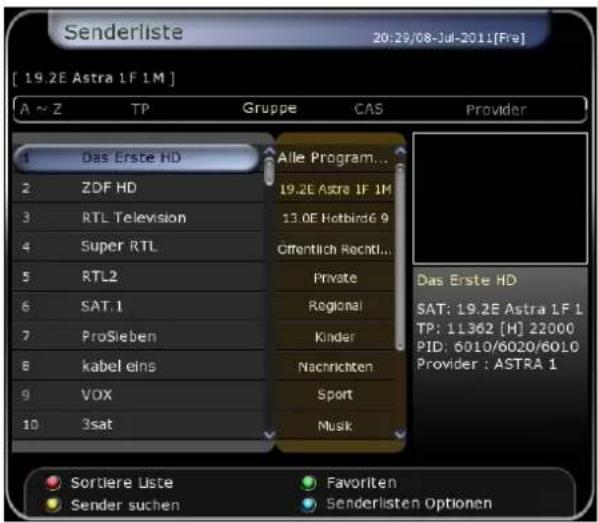 Arcon Titan 1010 HDTV - Programminformationen - 3