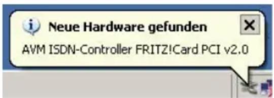 i Neue Hardware gefunden AVM ISDN-Controller FRITZ!Card PCI v2.0