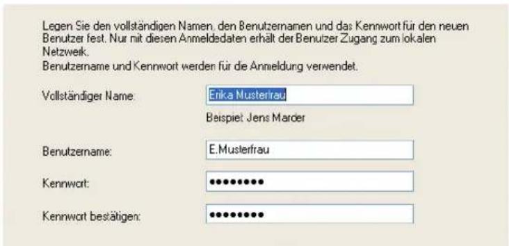 AVM Access Server - Ersten Benutzer für die Benutzergruppe einrichten - 1