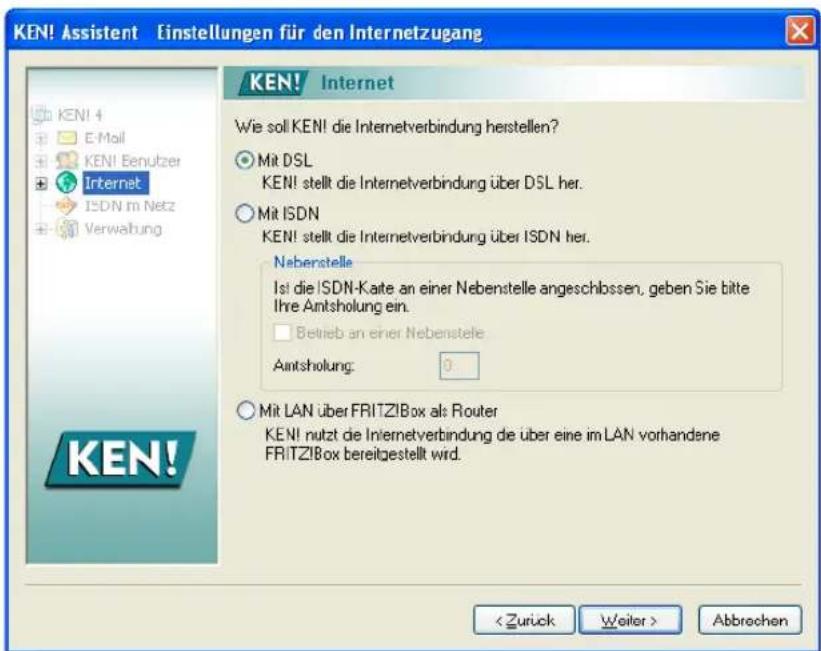 AVM KEN! 4 German - Schritt 5: KEN! Service mit dem Assistenten einrichten - 2