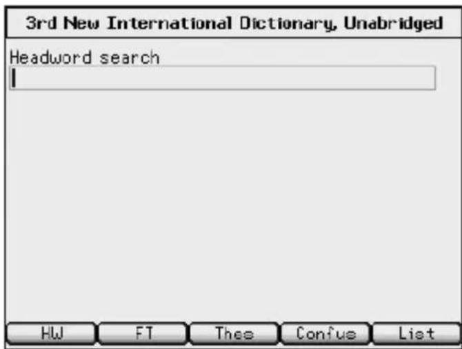 3rd New International Dictionary, Unabridged Headword search HW FT Theo Confus List