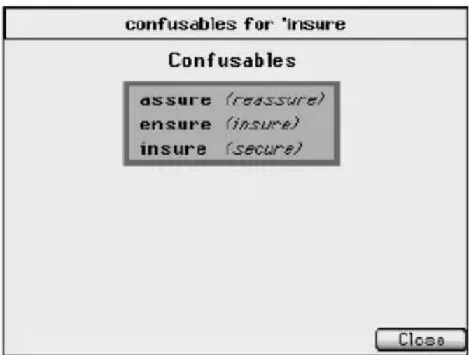 confusables for 'insure Confusables assure (reassure) ensure (insure) insure (secure) Close