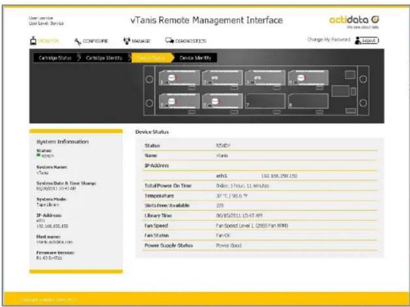 Actidata actiDisk vTanis RDX - Power Supply Status: - 1
