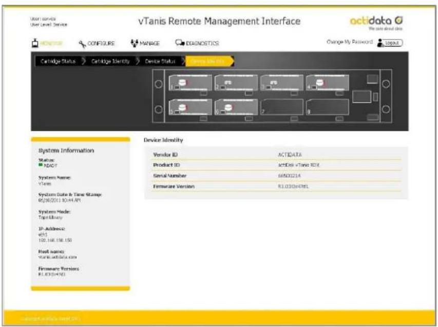 Actidata actiDisk vTanis RDX - Firmware Version: - 1