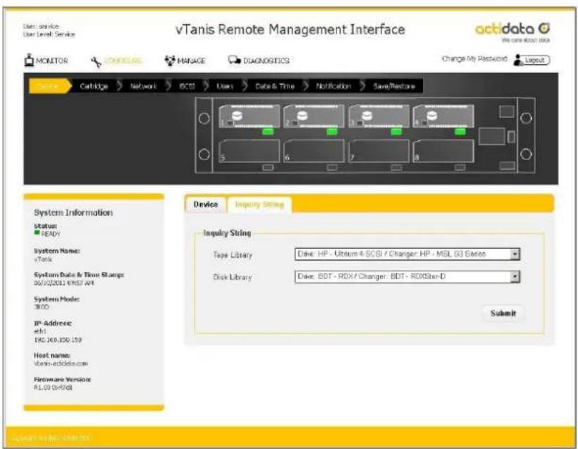 Actidata actiDisk vTanis RDX - Seng the model name inquiry - 1