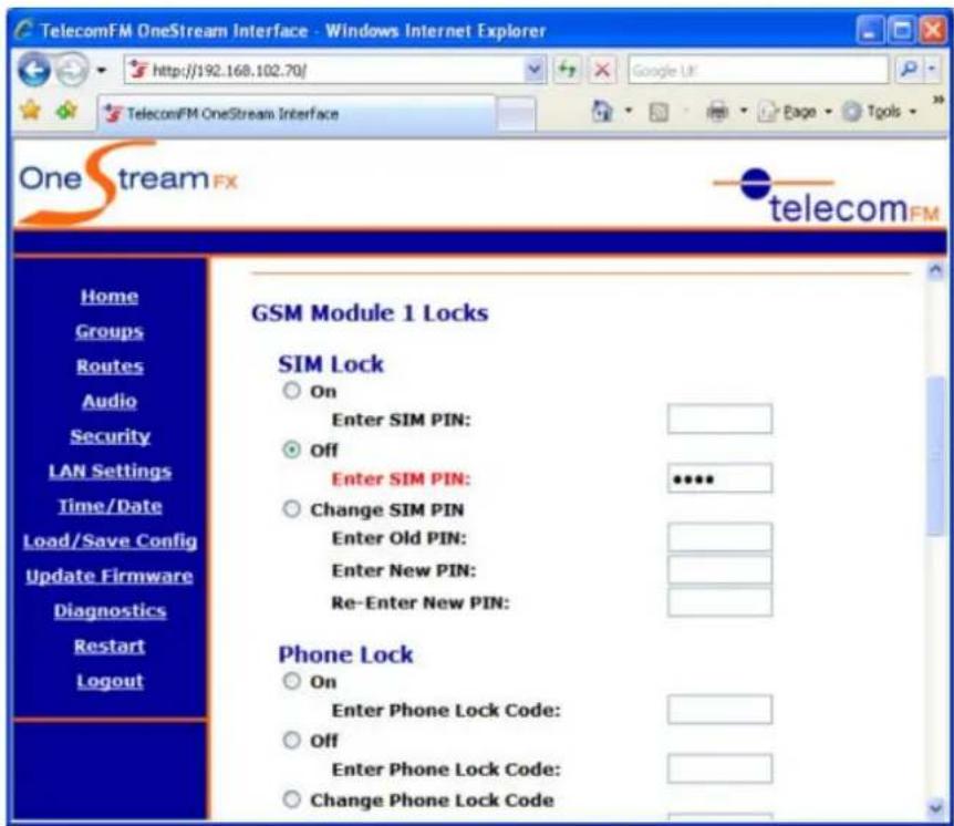 Imagicle OneStream G - b. Turn SIM Lock OFF - 1