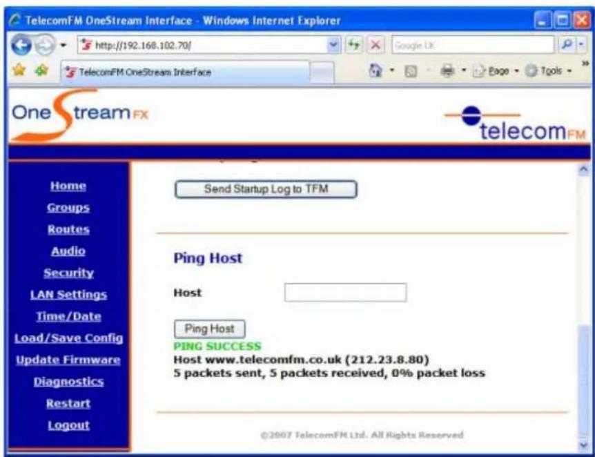Imagicle OneStream G - Ping Host - 1