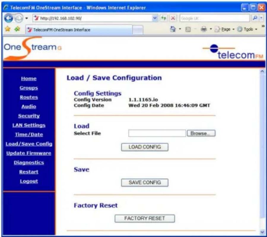 Imagicle OneStream G - Load/ Save Config - 1