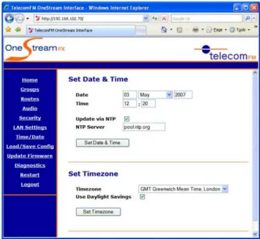 Imagicle OneStream G - Time / Date - 1