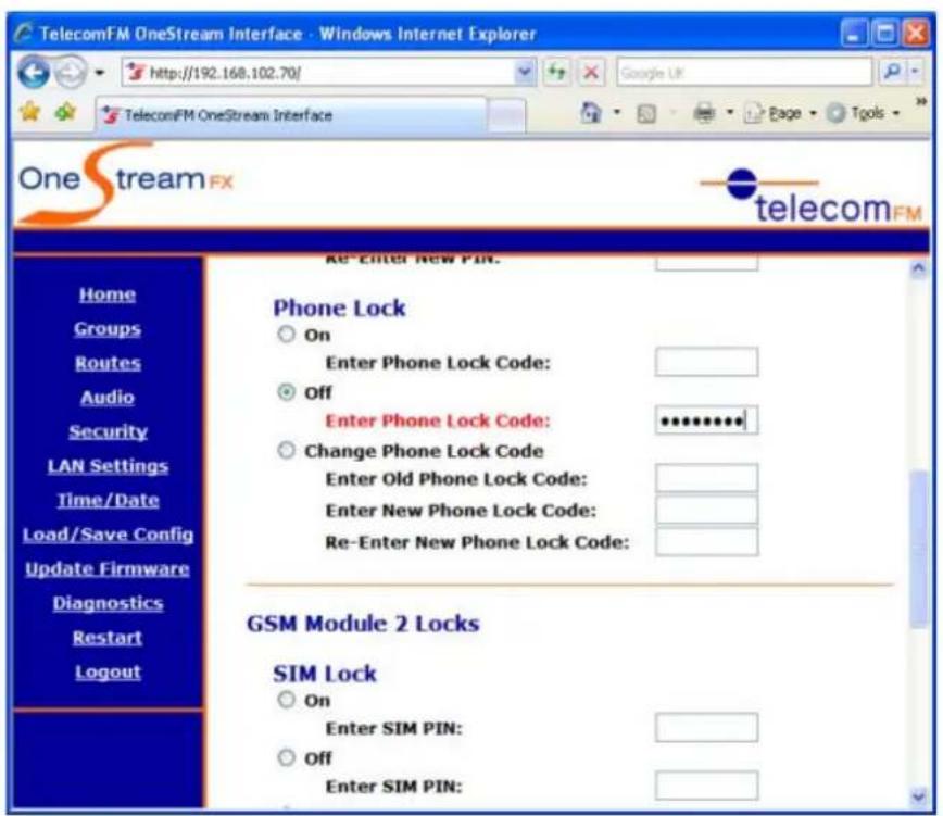 Imagicle OneStream G - b. Turn Phone Lock OFF - 1