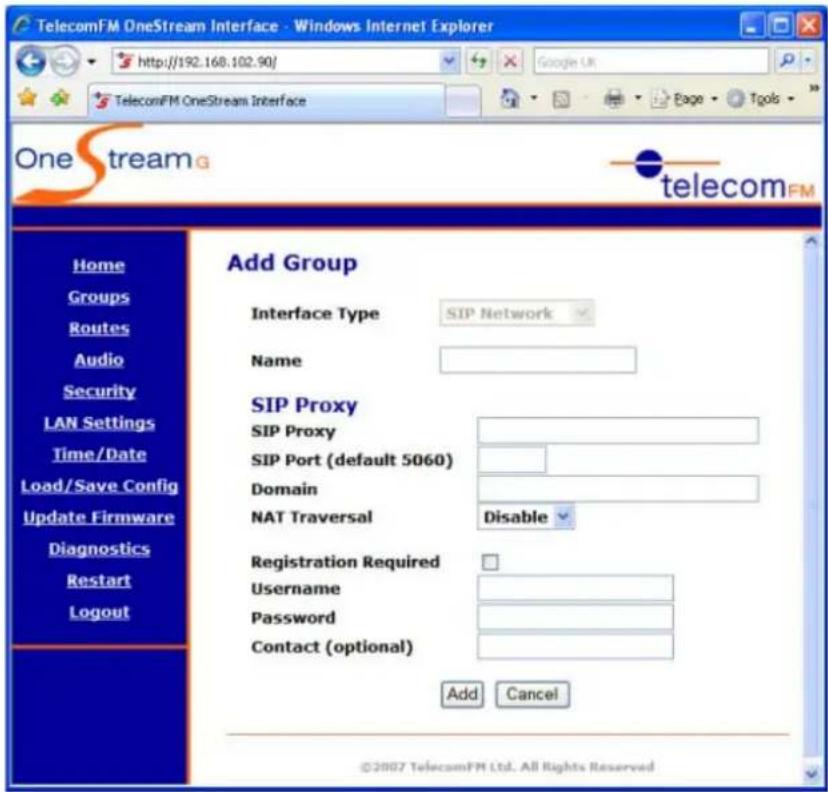 Imagicle OneStream G - SIP Network - 1