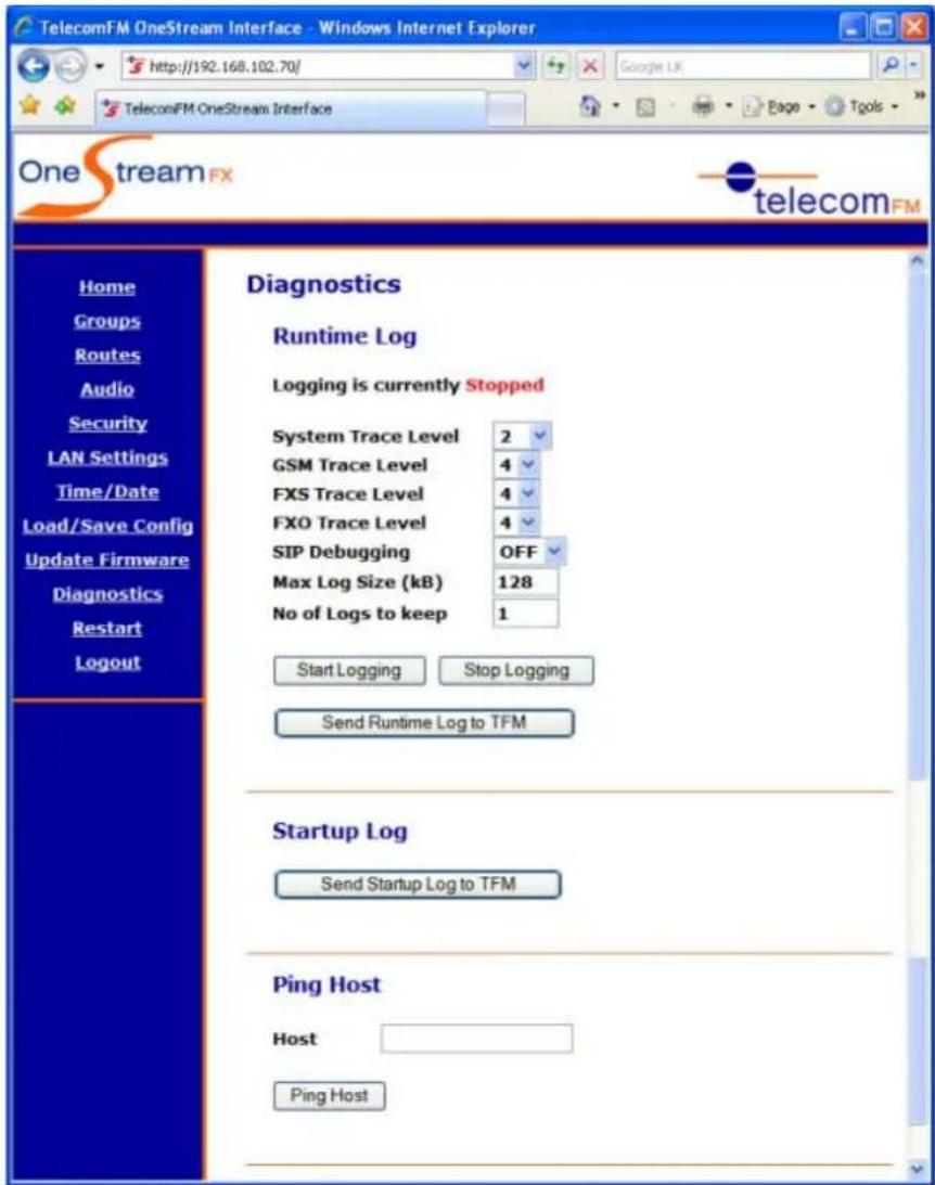 Imagicle OneStream G - Diagnostics - 1