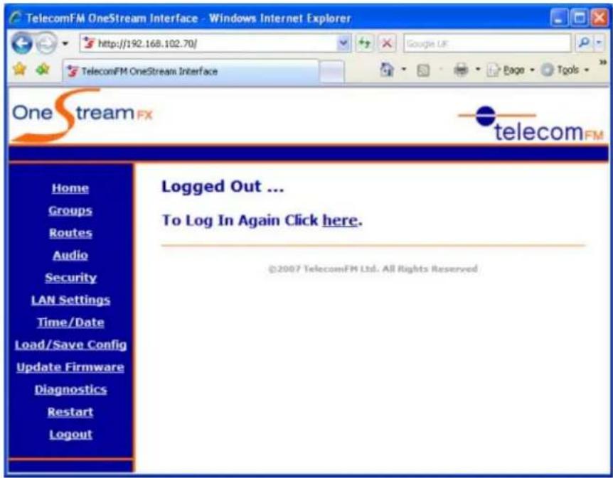 Imagicle OneStream G - Logout - 1