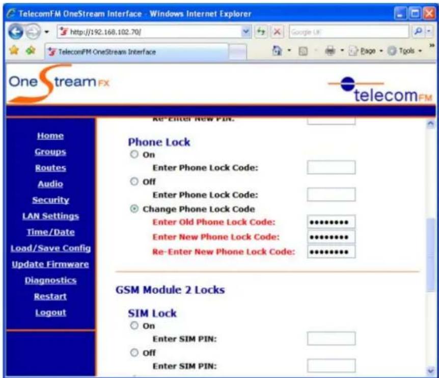 Imagicle OneStream G - c. Change the Phone Lock Code - 1