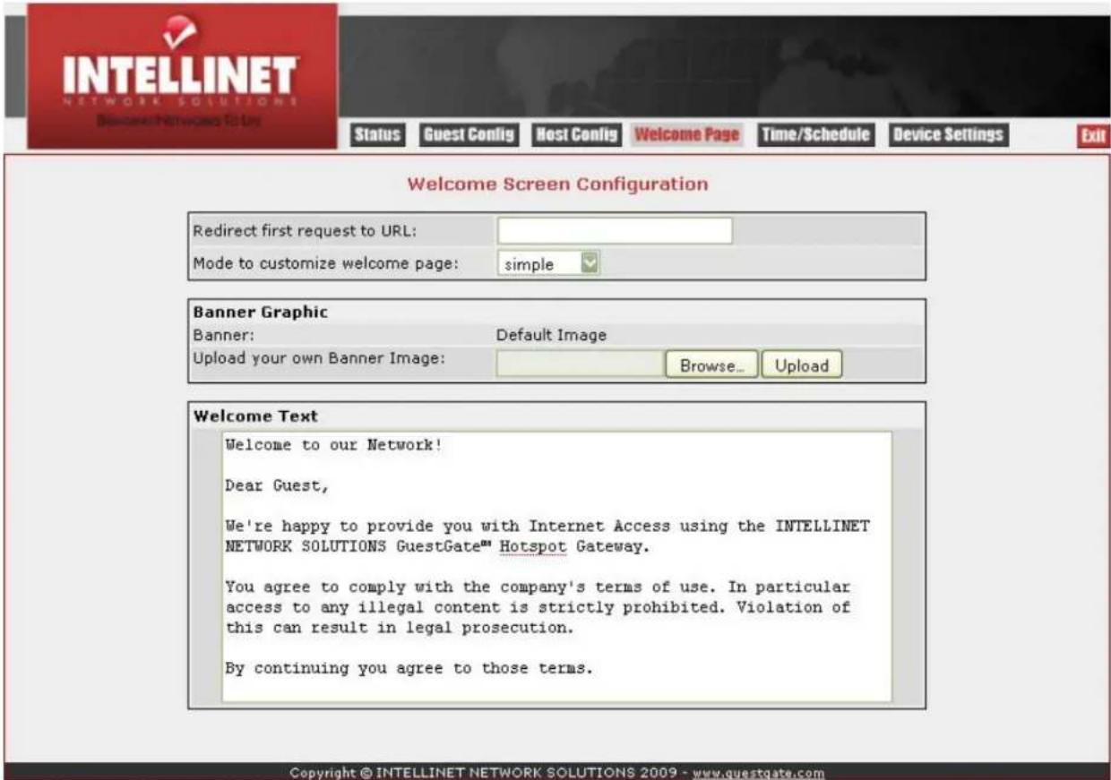 Intellinet 523240 - Welcome Screen Configuration - 1