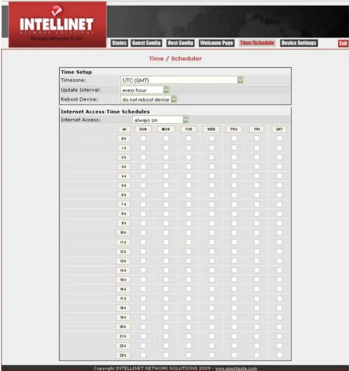 Intellinet 523240 - Time / Scheduler Configuration - 1