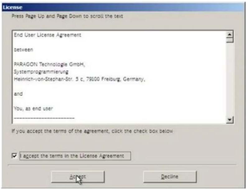 Paragon PSG-161-SEG-PL-NP - Restoring a system partition from a network drive - 2