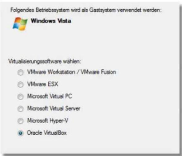 Paragon Virtualization Manager 2010 - Eine Windows-Vista/7-Sicherung für Start auf virtuelle Hardware vorbereiten (P2V-Anpassung) - 2