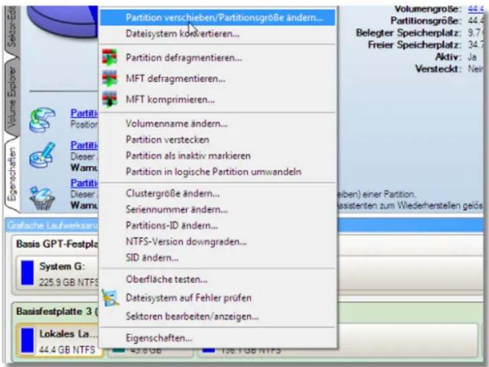 Paragon Virtualization Manager 2010 - Einen virtuellen Datenträger neu partitionieren - 6