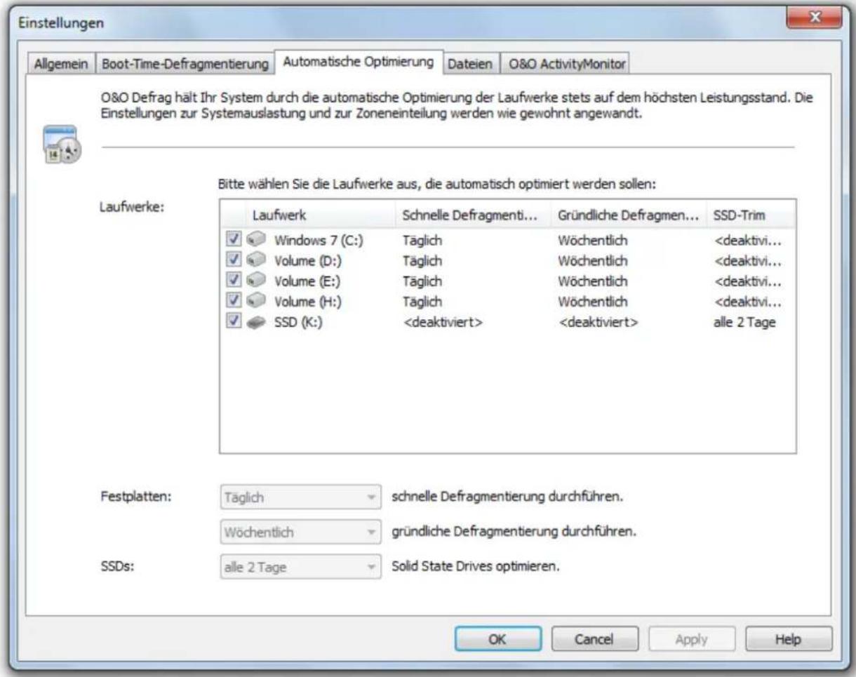 O&O Software Defrag15 Professional Edition - Automatische Optimierung - 1