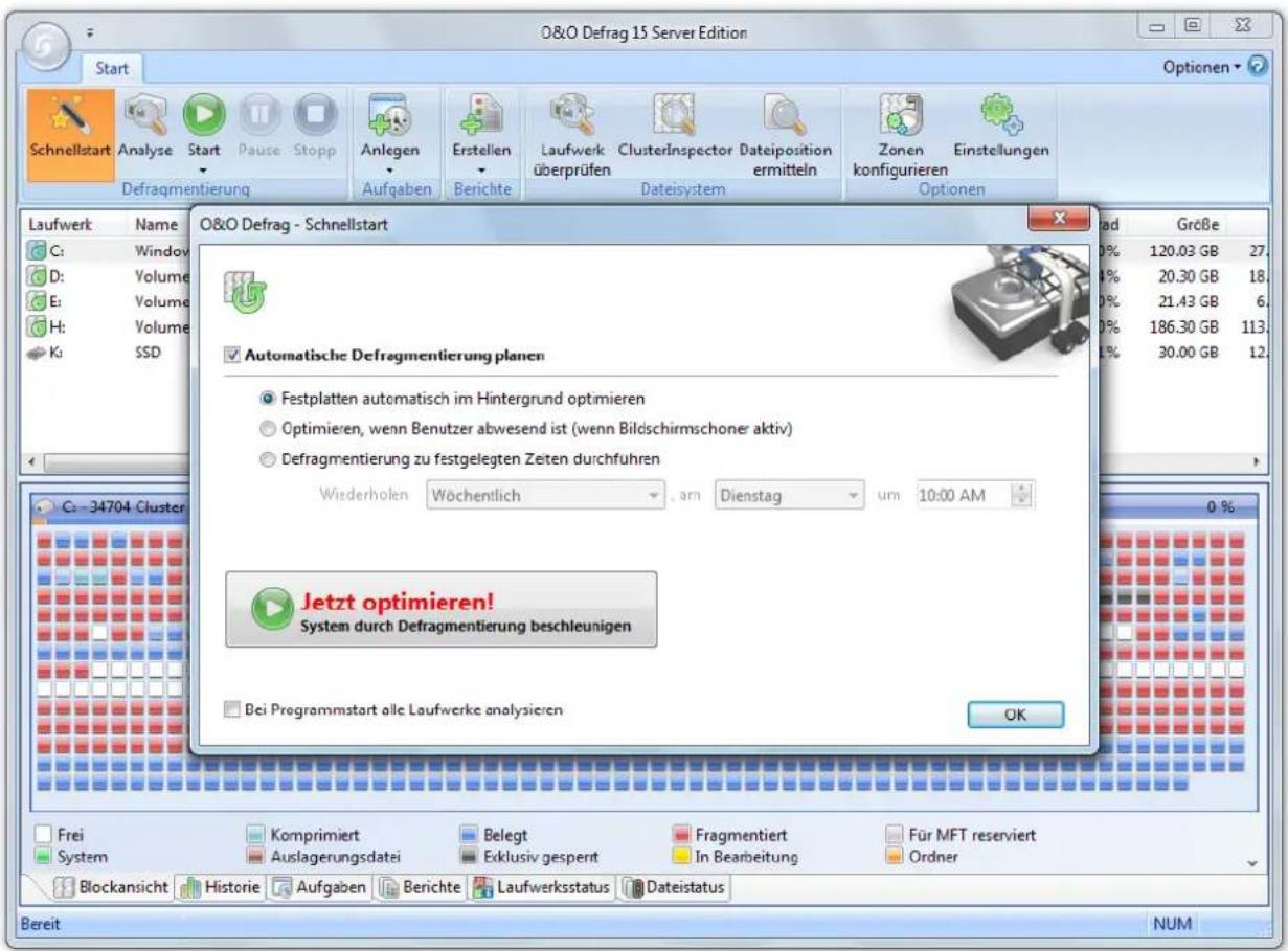 O&O Software Defrag15 Professional Edition - Schnellkonfiguration - 2