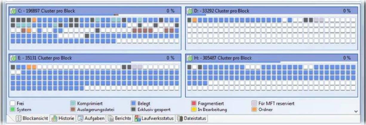 O&O Software Defrag15 Professional Edition - Blockansicht - 1