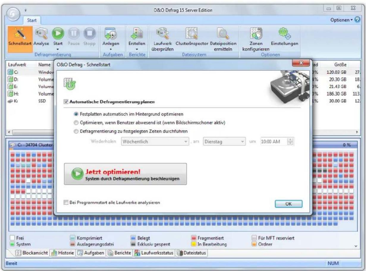 O&O Software Defrag 15 Server Edition - Schnellkonfiguration - 2
