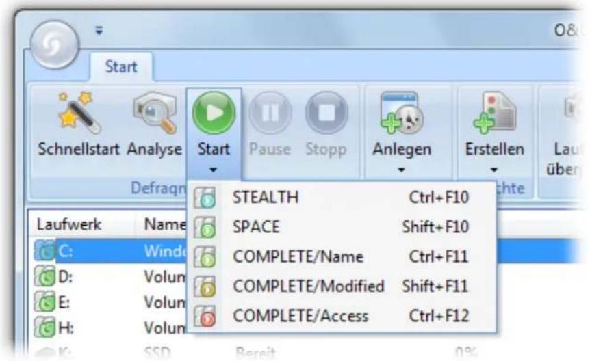 O&O Software Defrag 15 Server Edition - Herkömmliche Defragmentierungsmethoden - 1