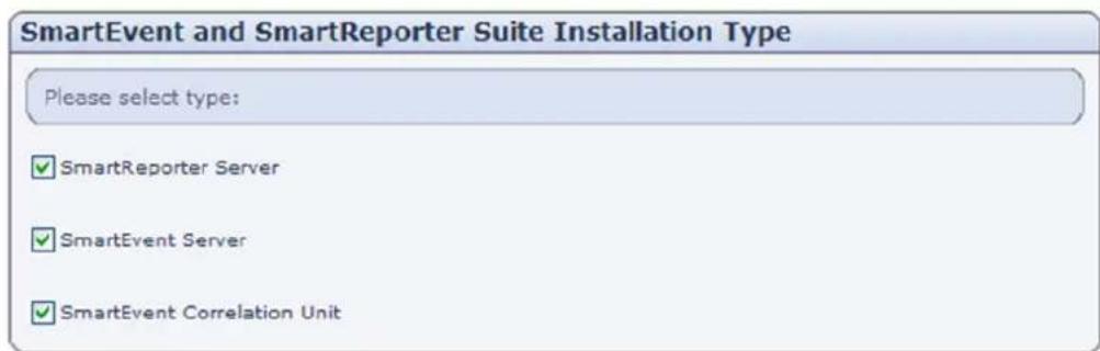 Check Point Smart-1 5 - SmartEvent and SmartReporter Suite Installation Type - 1