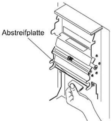 Abstreifplatte