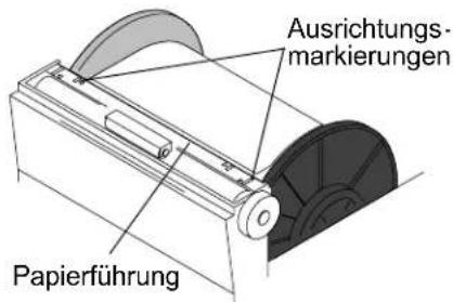 Ausrichtungs- markierungen Papierführung