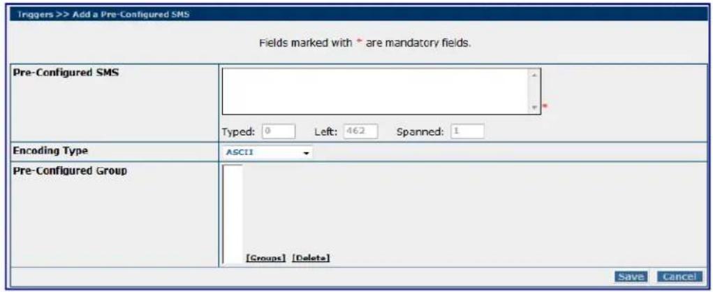 Multitech SF800-G-EU - Add a Pre-Configured SMS - 1