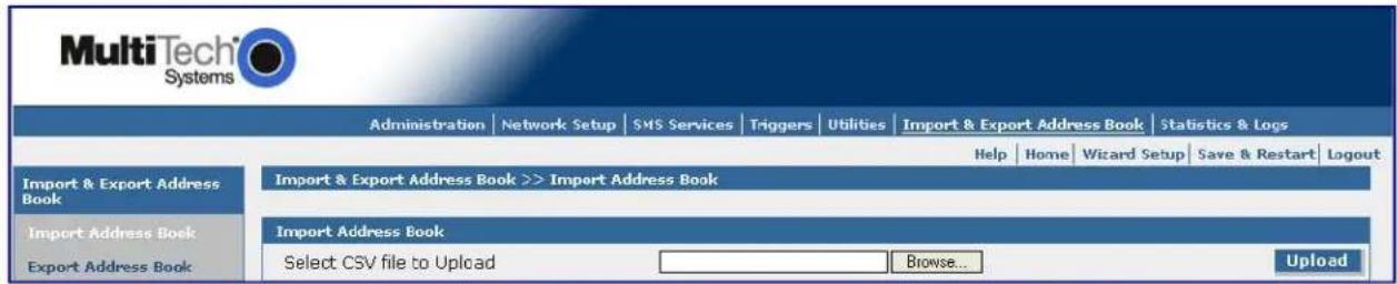 Multitech SF800-G-EU - Import Address Book - 1