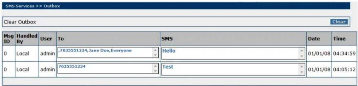 Multitech SF800-G-EU - SMS Services > Outbox - 1